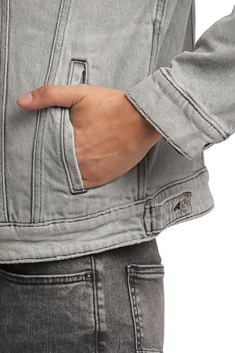 Image of Everblue Men Grey Classic Trucker Jacket