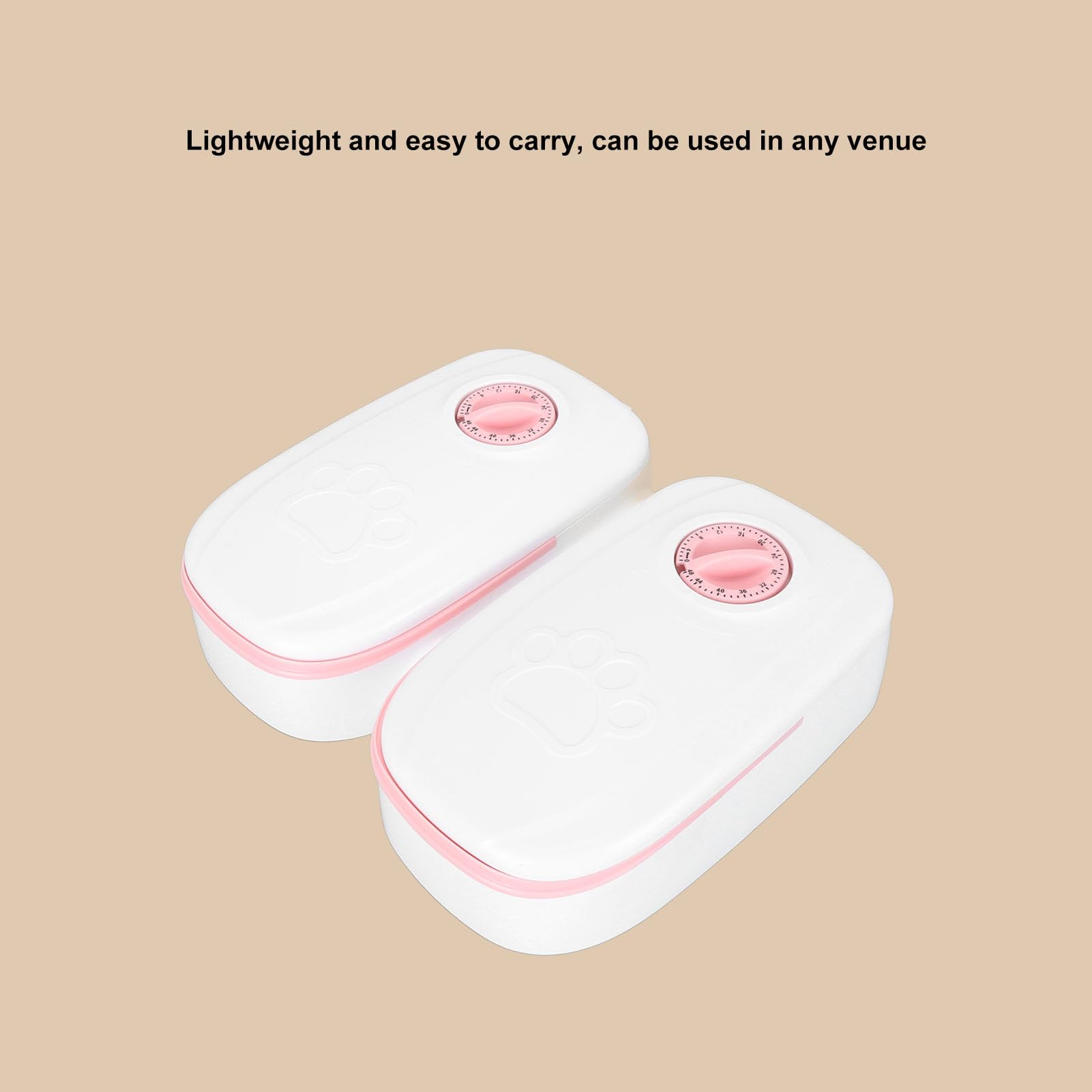 Double Meals Automatic Pet Feeder, Smart Timed, 350ml per Bowl, ABS Material, Ice Pack Space, Removable Design, Anti Slip Pads, for Cats Small Medium Dogs, (Pink) - image 8