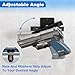 Fadachai Heavy Duty Steel Pistol Gun Rack Wall Mount - Black Powder Coating Handgun Wall Mount Display, Wall Mount Handgun Holder Fits Pistol and Revolver Display, Rubber-Wraped Gun Wall Mount Hooks