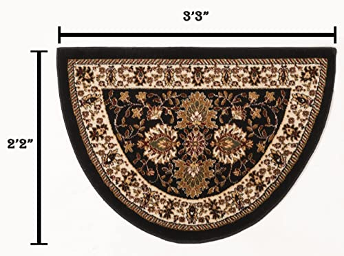 Tapete GAD Hearth Slice 2'2"x3'3" Negro miniatura 5