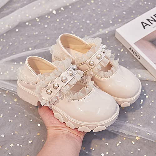 Little Girls Patent Leather Dress Shoes Mary Jane Flats Princess Flower Shoes Ballet Flats Black White Party School Wedding Shoes2