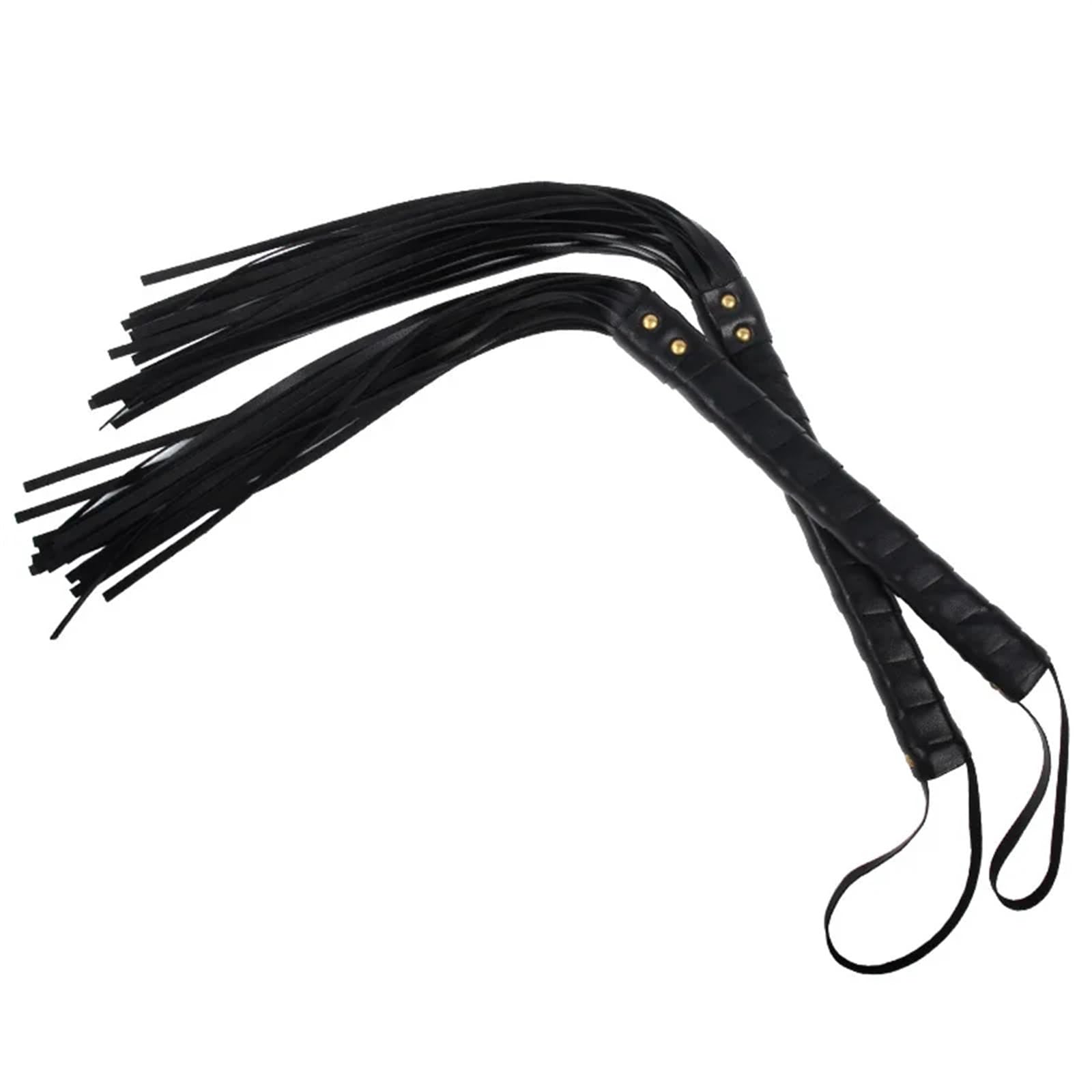 Látigo de esclavo Juegos for adultos Juguetes sexuales de esclavitud for mujeres Anillo de pene Azotador Paleta Azotes Restricciones de esclavitud Látigos Coqueteo(Black-30cm)