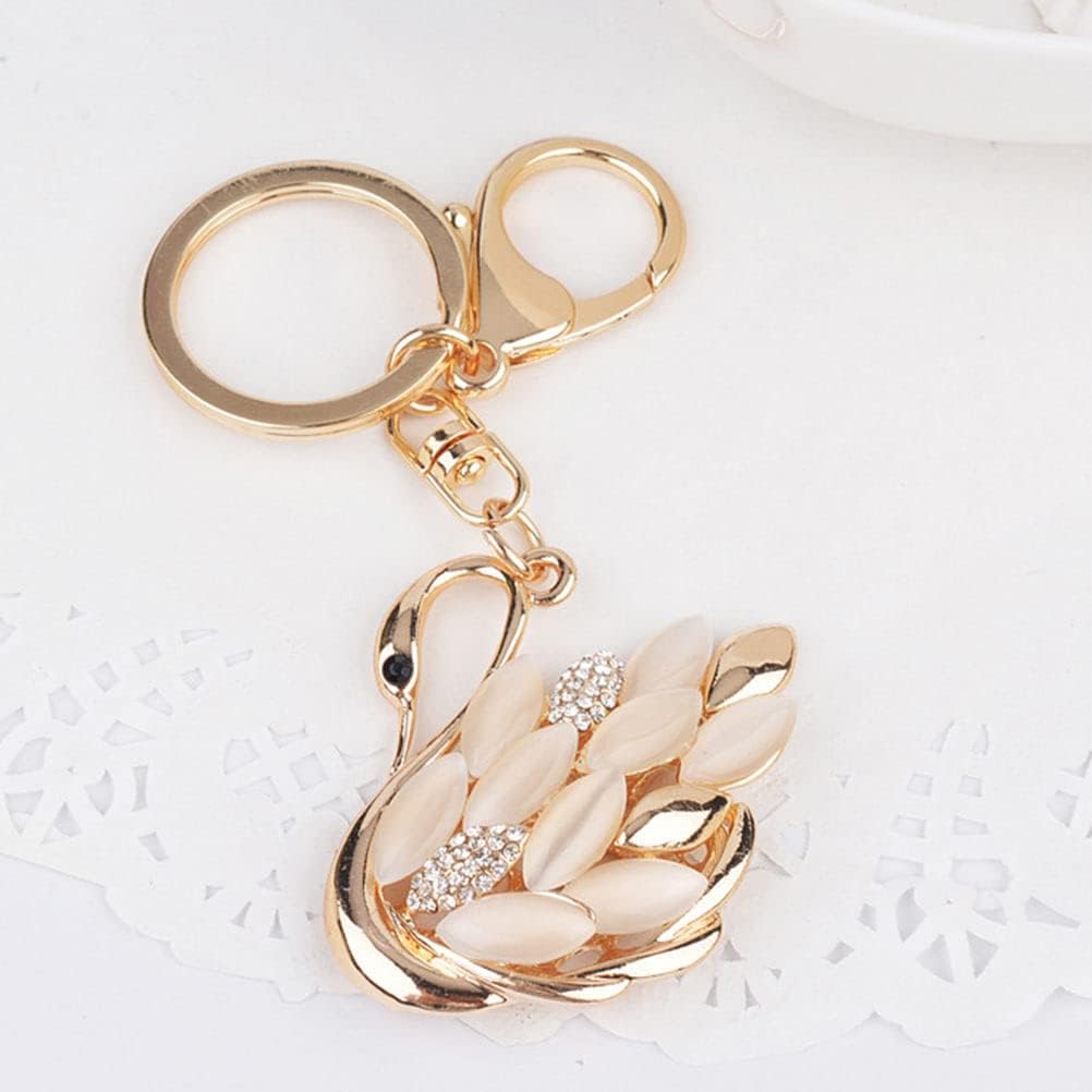 Swan Keychain Bling Keychains for Women Car Decor Women Swan Wallet s for Backpacks European and American Miss Zinc Alloy Rhinestone Decoration - Image 4