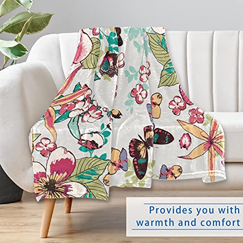 Couverture douce pour canapé et pique-nique aux motifs papillons - 7