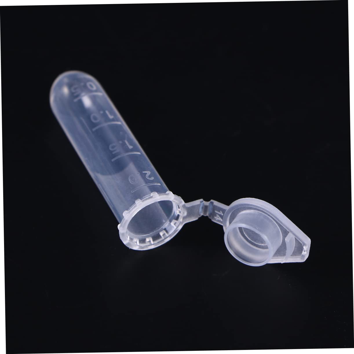 SOLUSTRE Tubo de Centrífuga de 2ml con Tapa Flexible y Escala Precisa, Base Redonda de Plástico Blanco, Suministros de Laboratorio para Muestras y Manualidades