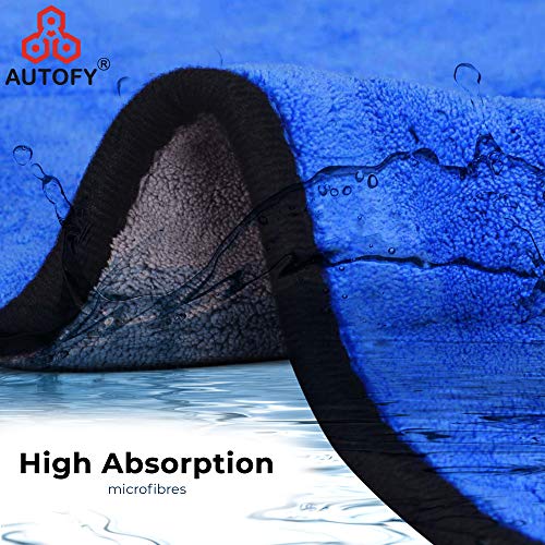 Image of Autofy Multipurpose Microfiber Cleaning Towel Cloth 800 GSM [**Pack of 5**] Highly Absorbent Dust Towels for All Vehicles Bikes Cars Glass Kitchens (40cm x 30cm Multicolour)
