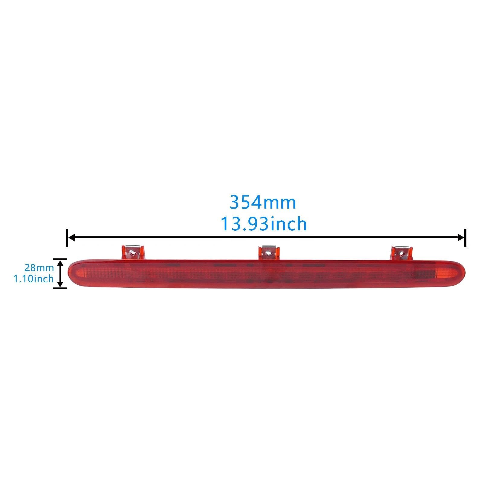 Luce Stop Auto Per VW Per Touran 1T 2003 2004 2005 2006 2007 2008 2009 2010 Terza Luce Di Stop Posteriore A LED Livello Alto Con Lente Rossa Terzo Stop
