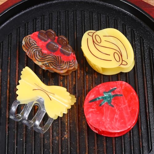 Acetate Tomato Novelty Hair Claw, Red, Personalized Acetate Hair Claw for Women Gift 1PC