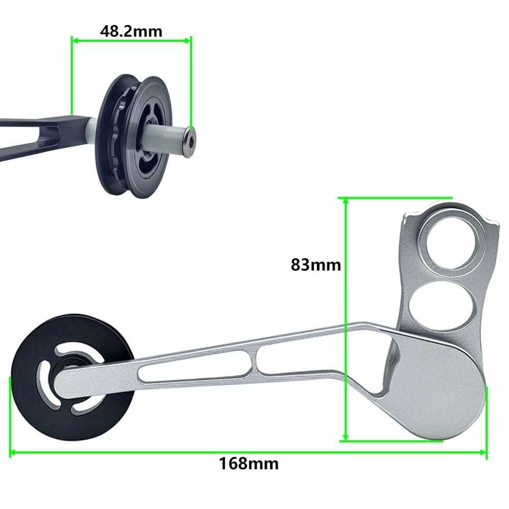 Napinacz łańcucha z pojedynczą prędkością do rowerów składanych Brompton Cline/Pline – stop aluminium, otwór montażowy 17,6 mm, nylonowe koło prowadzące 11T, kompatybilne z 3/4/5/6/7