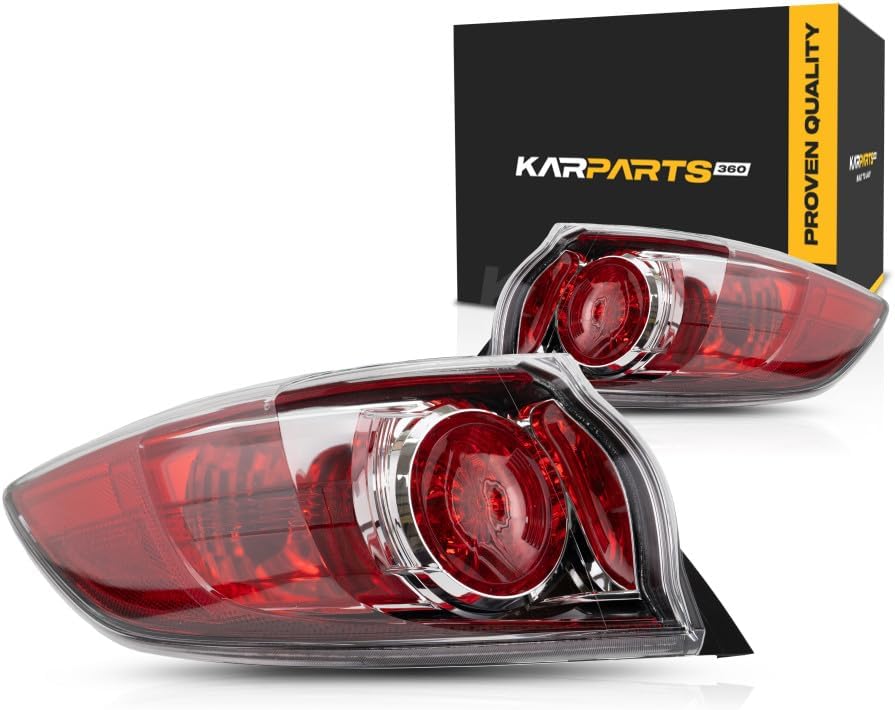 For Mazda 3 Tail Light Assembly 2010 2011 2012 2013 Pair Driver and Passenger Side | Hatchback | DOT Certified | MA2800147