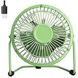 USB Fan 4 Inch Mini USB Desk Table Fan Personal Portable Desktop Cooling Fan Powered by USB PC Netbook for Camping Home Office Outdoor Travel, Strong Wind, Green