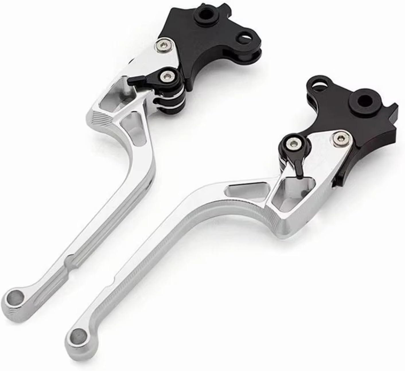 Brake Levers CNC Motorcycle Brake Clutch Levers for Royal for Enfield for Himalayan 450 Adjustable Aluminum Lever(Silver 170mm)