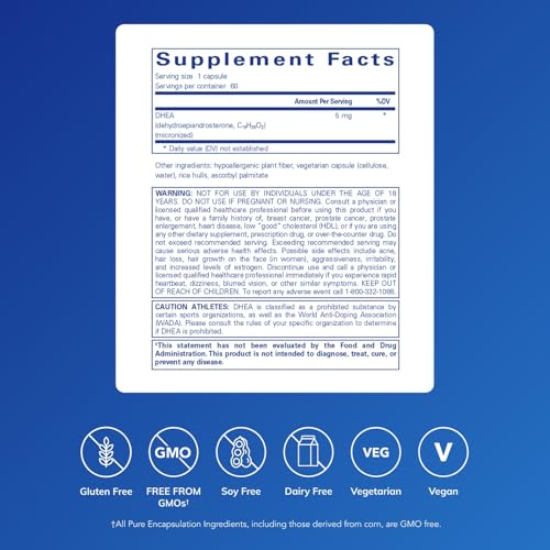 Pure Encapsulations DHEA 5 mg Capsules