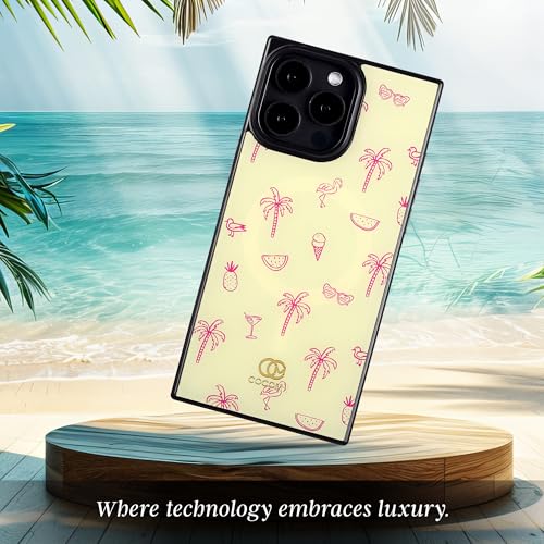 Image of COCOMII Rectangle for iPhone 16 Pro Max Case, Flamingo Paradise