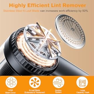 Fusselrasierer Elektrisch, 1800mAh USB Aufladbar Fusselentferner für Kleidung & Möbe, 3 Geschwindigkeiten, LED-Display, Fusselrasierer Elektrisch mit 3 Austauschbar Klingen für Verschiedene Stoffe