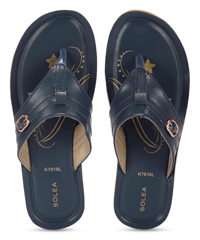 Image of PARAGON PUK7010L Women's Sandals | Stylish Slip on Flats with Cushioned Soles | Trendy Lightweight Durable & Comfortable Fashion Slippers for Outdoor Use