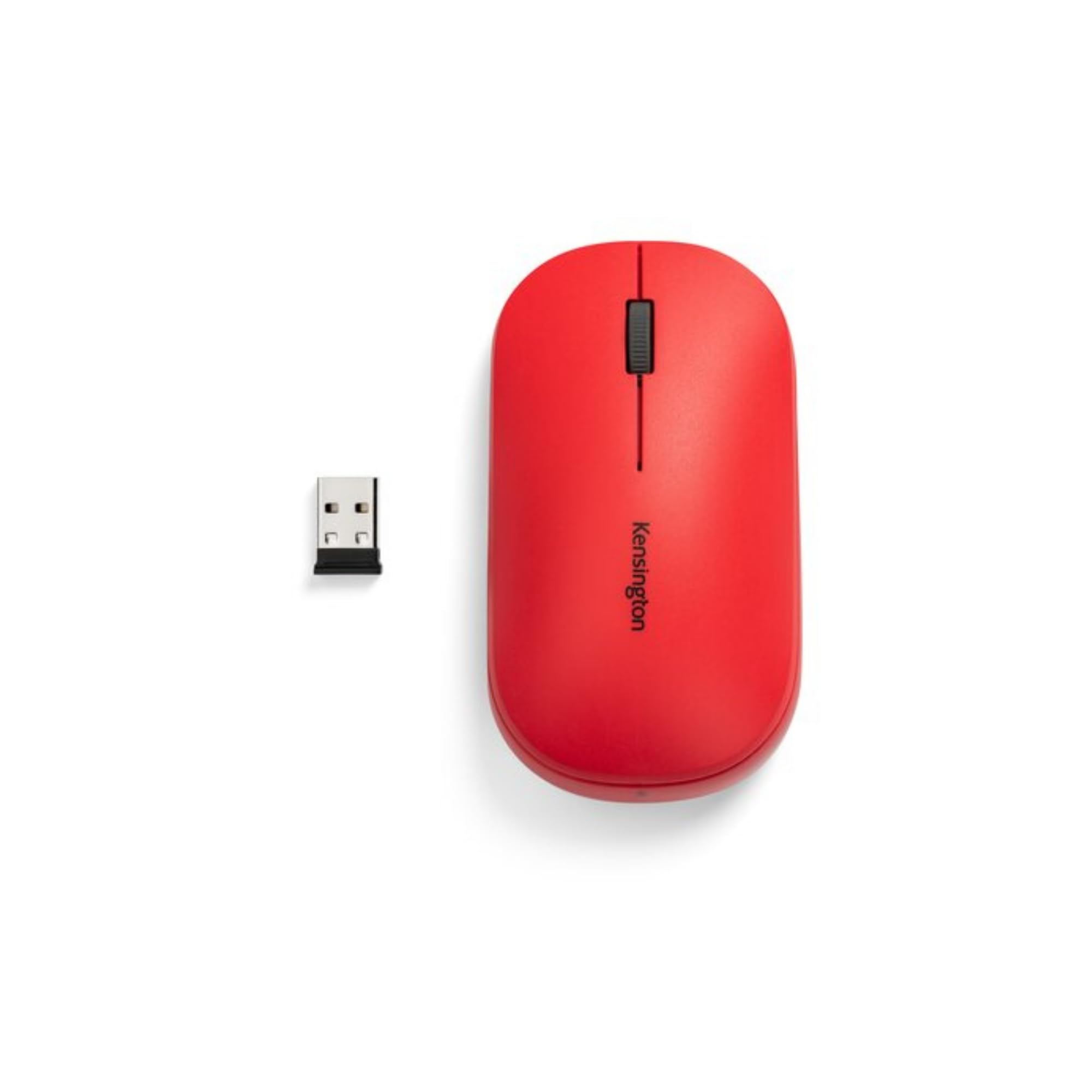 Kensington Mouse wireless doppio SureTrack - Design ambidestro e sottile, Per laptop, scrivanie o home office, Compatibile con Chrome, Mac, Windows & Android, Rosso (K75352WW)
