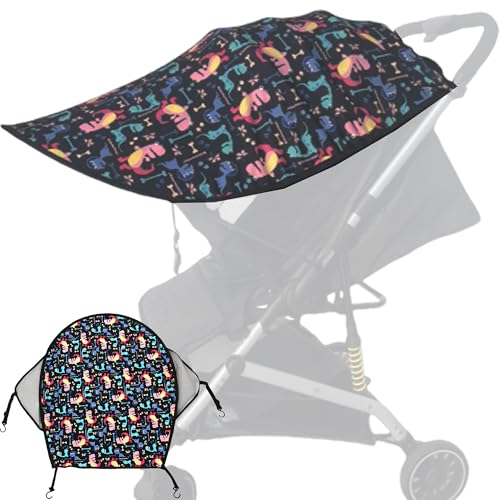 SYXLS Sombrilla Universal Para Bebés, Sombrilla, 68x78cm, Sombrilla, Plegable En Ambos Lados, Instalación Portátil, Ventana Transpirable a Prueba de Rayos Ultravioleta, Disipación de Calor