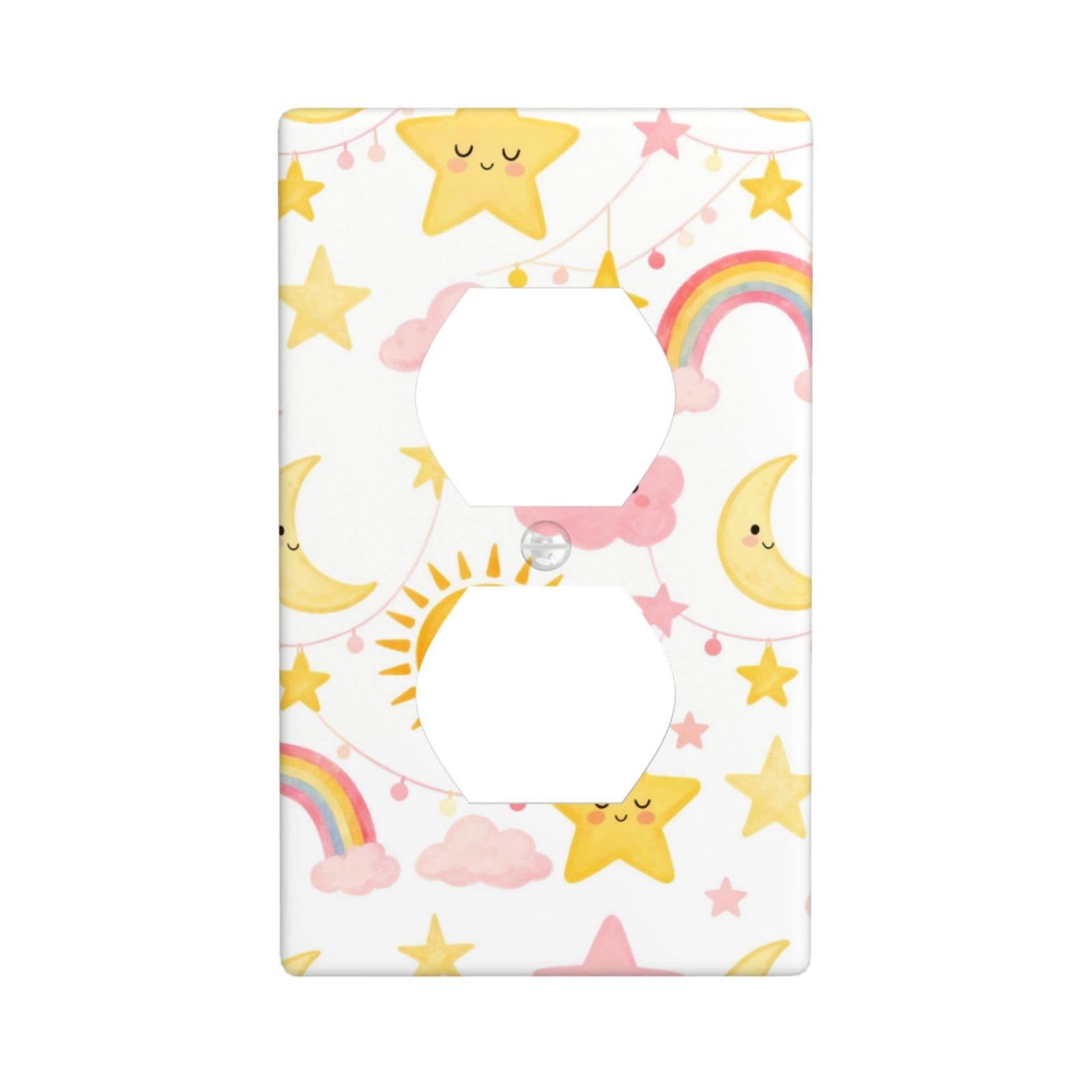 Sky Party Unbreakable Polycarbonate Switch Plate-1 Gang Screwless Wall Plate for Home Office