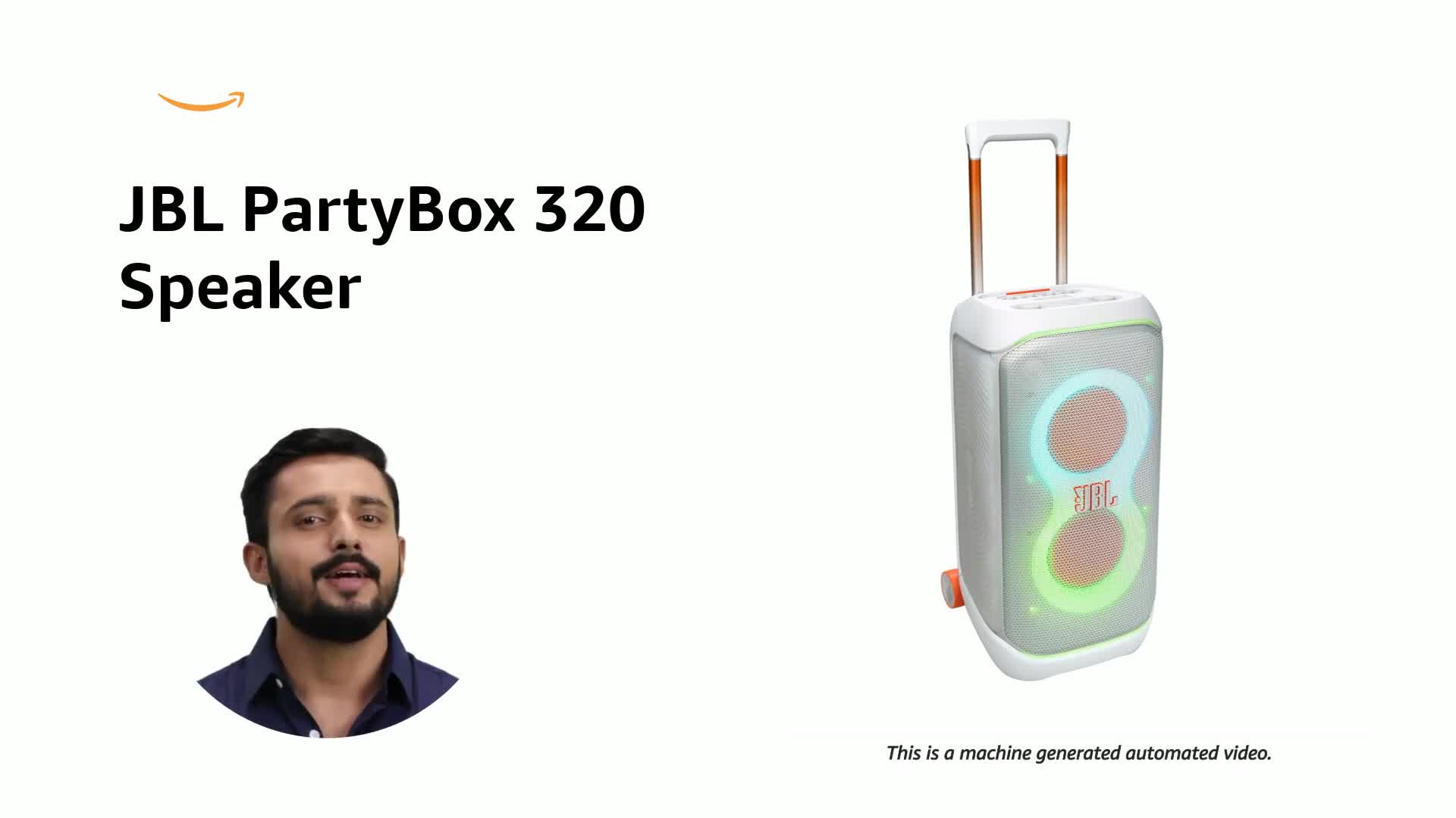 JBL Partybox 320, Portable Bluetooth 240W Party Speaker, AI Sound