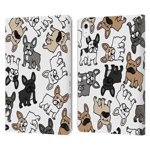 Housse iPad Air 11 bouledogue français étui cuir idéal pour le bureau et voyage