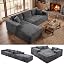 Grey 96'' Left Facing Chaise