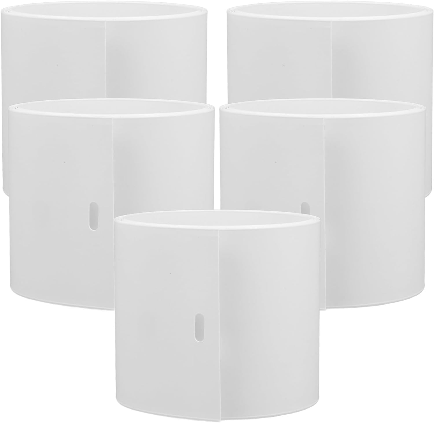 5Pcs White PVC Vertical Blind Replacement Slats for Sliding Door and Window, Sturdy Blinds Repair Pieces for Apartment and Home Use