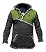 CROSS con zip scollo super caldo maglione stile pullover,hippy boho in lana felpa con cappuccio - Verde, Large