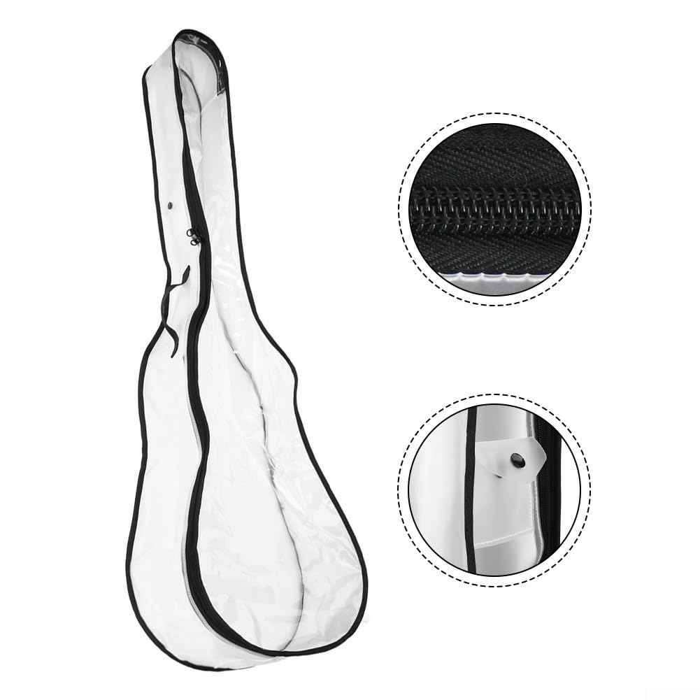 Custodia trasparente per chitarra, adatta a chitarre di dimensioni standard da 40 a 41 pollici, leggera, custodia morbida in TPU con schermatura antipolvere impermeabile
