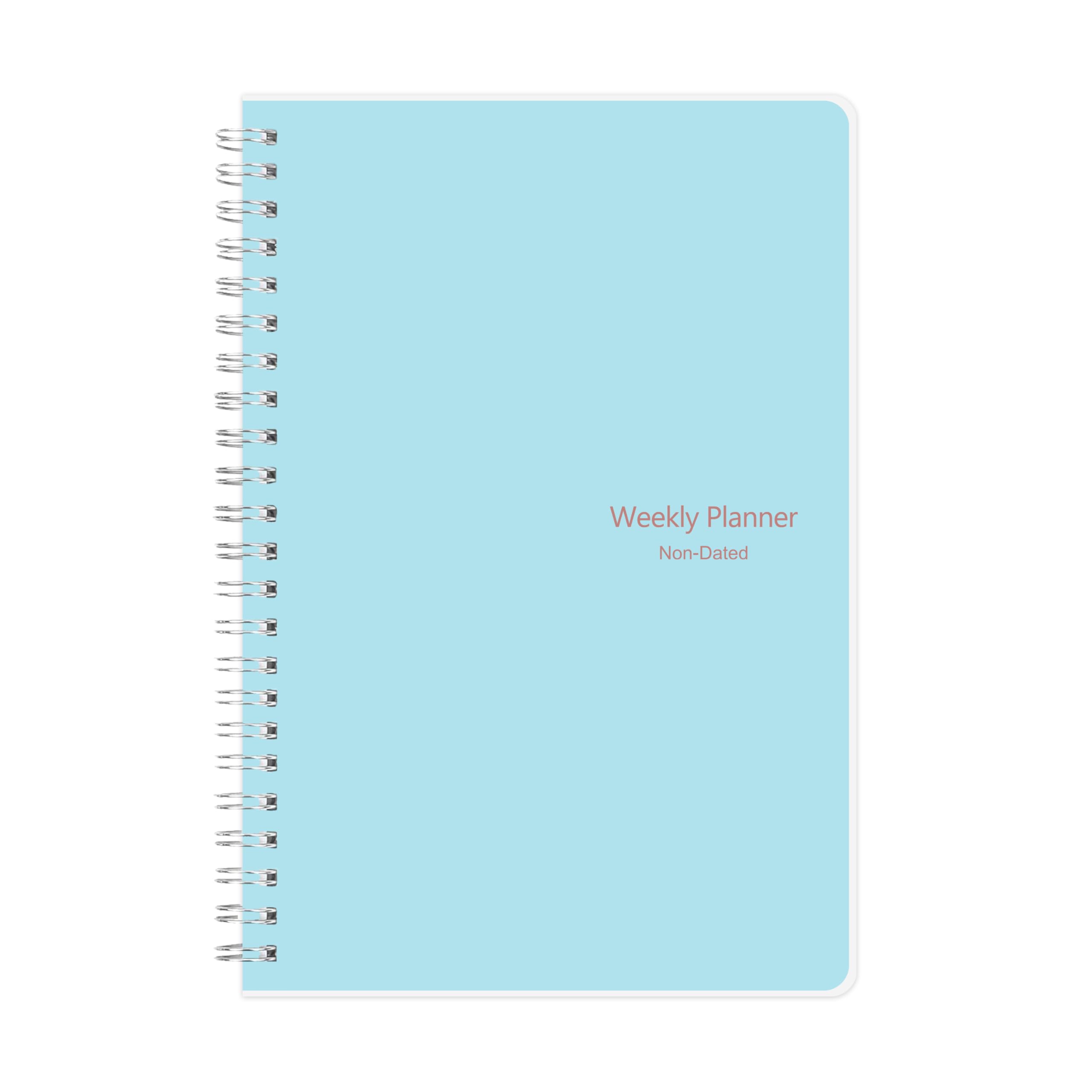 KMQOY To Do List Notebook - Undated Weekly Planner Diary A5 Spiral Productivity Checklist Organizer 52 Tear Off Pages with Habit Tracker, Blue