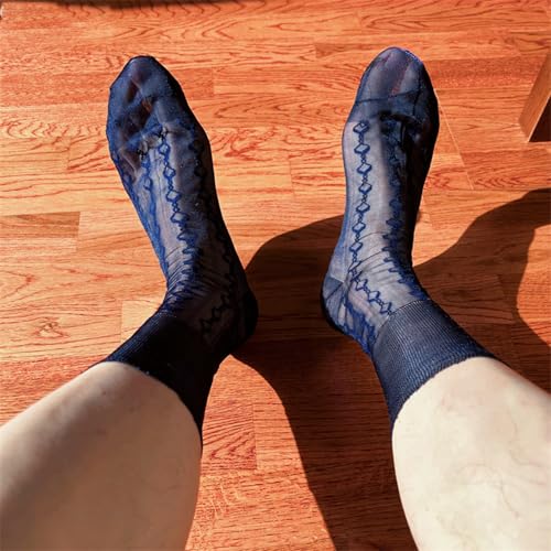 Men Dress Socks Casual Business Socks Soft Nylon Work Trouser Socks Middle Tube Socks Breathable Ankle Socks Crews4