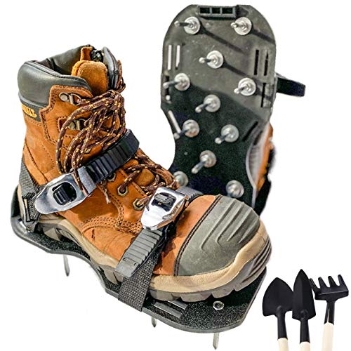 Lawn Aerator Shoes with Self-Tightening Straps 100% Fully Assembled Lawn Aerator Sandals by Montville Garden