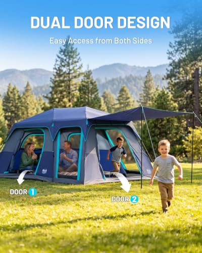 Image of TIMBER RIDGE 6 /10 Person Instant Cabin Tent for Camping, Setup in 60s