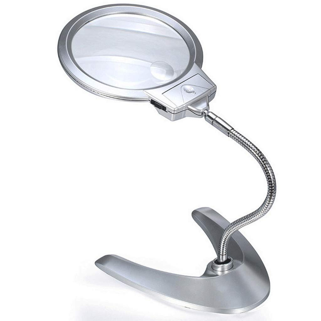 MRKU Lente d'Ingrandimento, Tipo D-Bracket 6x/20X per la Lettura HD Pieghevole con Lente d'Ingrandimento Luminosa
