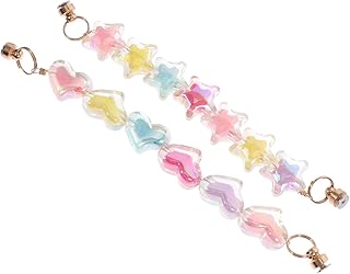 Amosfun 2 Pçs Corrente De Telefone Móvel Ornamento De Corrente De Telefone DIY Corrente Para Telefone Móvel Pendurado Corrente Estilo Doce Corrente De Telefone Acessório De Corrente DIY