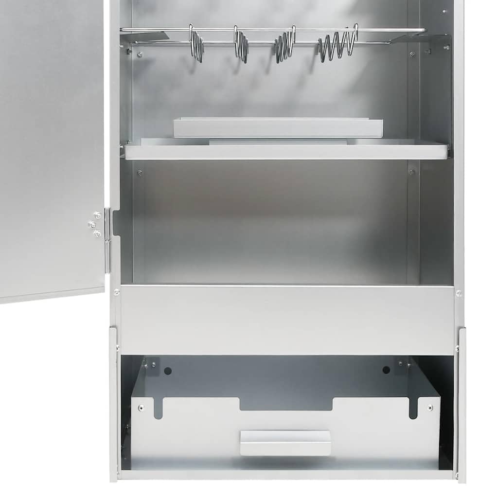 vidaXL Fumoir pour four à barbecue avec copeaux de bois 44,5x29x110 cm, fumoir, gril extérieur, BBQ, gril fumoir, fumoir extérieur, barbecue