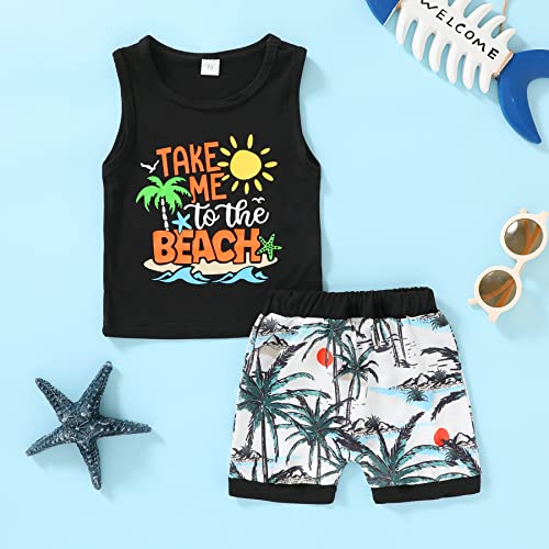 YOUNGER TREE Toddler Baby boy summer clothes Beaches Love Me Sleeveless Vest Tops+Shorts Kid Casual outfits2