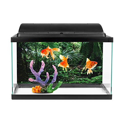 Leyeet Aquarium Achtergrond Sticker, PVC Reptiel Doos Regenwoud Achtergrond Poster Fish Tank Muur Foto Schilderen… - Afbeelding 5
