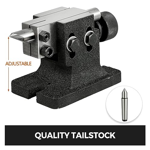 Image of Dividing Head Precision Semi Universal BS0 BS1 4 inch 5 inch 6 inch Indexing Head W /Tailstock & Chuck For Drilling Milling Grinding For Beginnners DIY Use(With 6In 3-Jaw Chuck)
