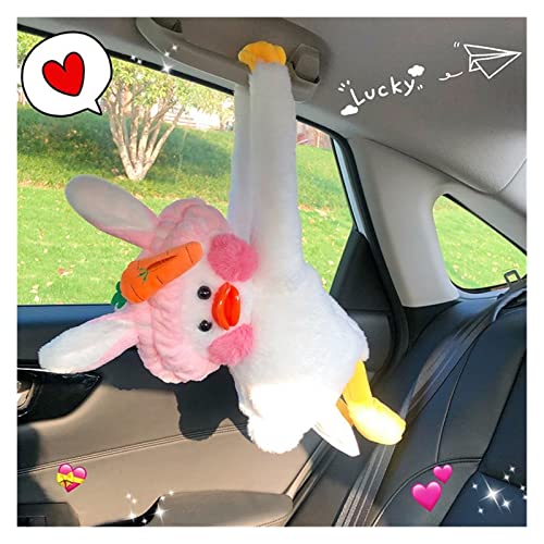 FIVENUM Caja de Bolsas de Tejido de automóvil Bombeo de Bombeo Asiento Trasero Colgante Caja de apoyabrazos Caja Creativa Dibujos Animados Lindo Neto Red Coche Interior Suministros (Size : Yellow)
