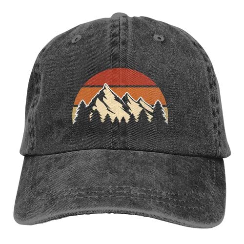 Mountain Hats For Men Black Baseball Cap Women Vintage Adjustable Dad Hat Funny Trucker Hat Summer Washed Cotton #TOP2