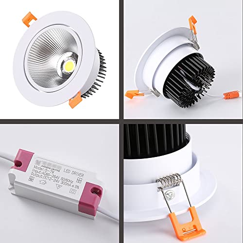 Focos Techo Led Downlights Evita Zonas Oscuras con Luz Ajustable Redonda IP20 7