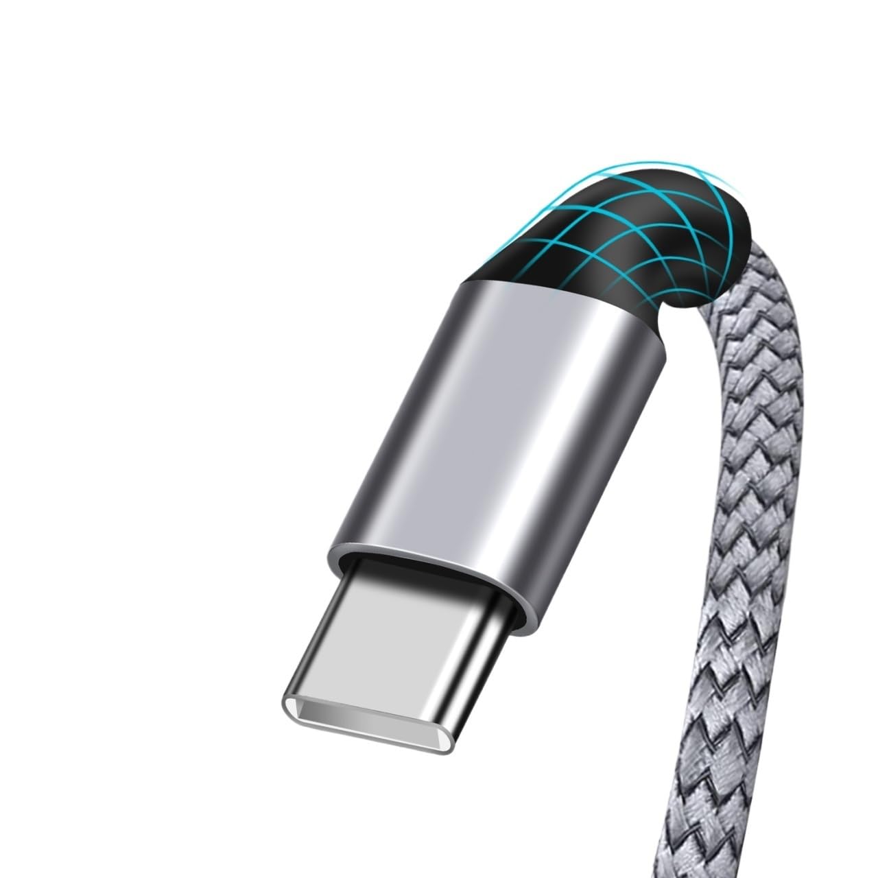 Cable de carga rápida tipo C PD de 60 W, tipo C, 300 cm, 5 m, 8 m, 10 m, cable de datos extensible (gris, 300 cm)