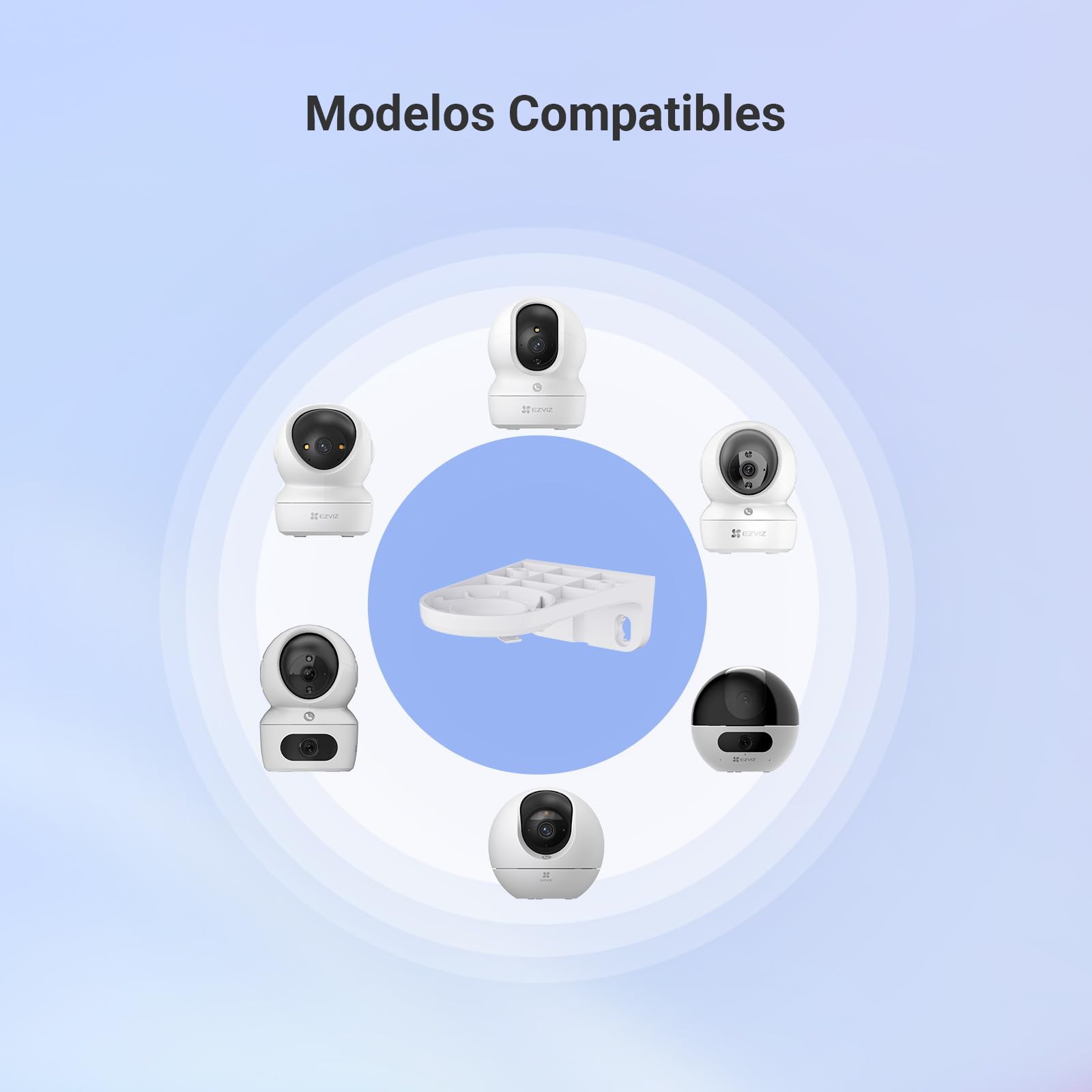 EZVIZ Soporte de Montaje para Cámara Vigilancia WiFi Interior, Soporte de Pared y Techo Compatible Cámara Vigilancia Interior C6N, C6c, C6, C60P, C7, H6c, H6, H7c, TY1/TY2