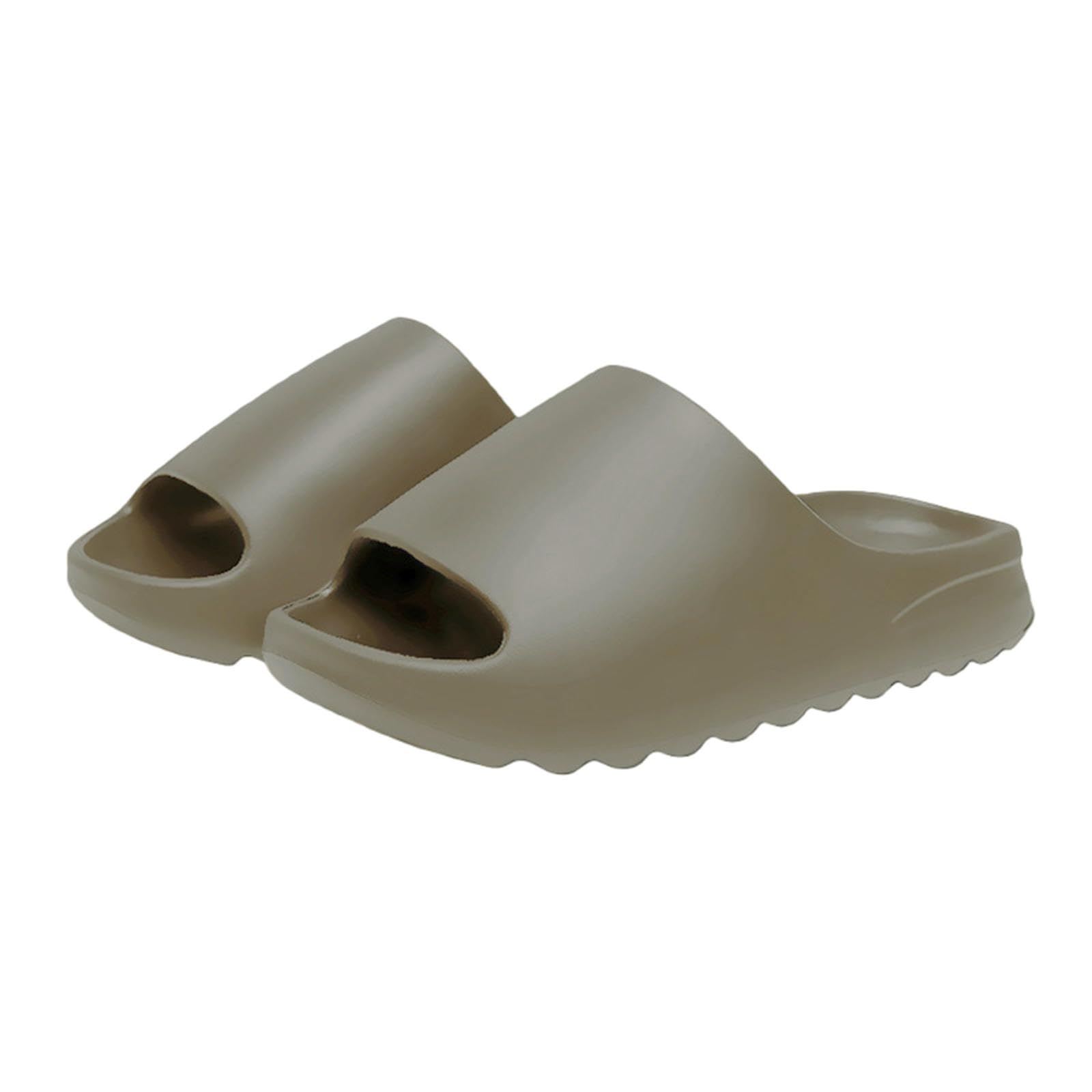 Gyios Summer Slippers Unisex Eva Soft Recovery Slides,thick Sole Open Toe Mens Pillow Slides Shower Shoes Outdoor&indoor House Slippers-brown-40-41