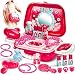 Archile Enfants RÔLE Play Jeux Princesse Bijoux Comment UP Joueur DE Joueurs for Les Filles, Table de vanité for Enfants avec sèche- Cheveux Jouets, for 3 4 5 6 Ans Fille