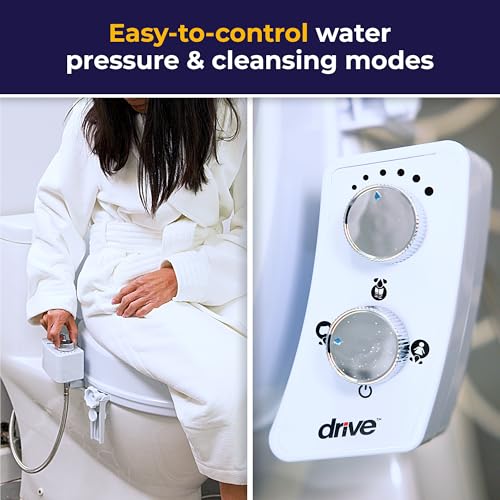 Image of Drive Medical PreserveTech Raised Toilet Seat with Bidet, Ambient Water