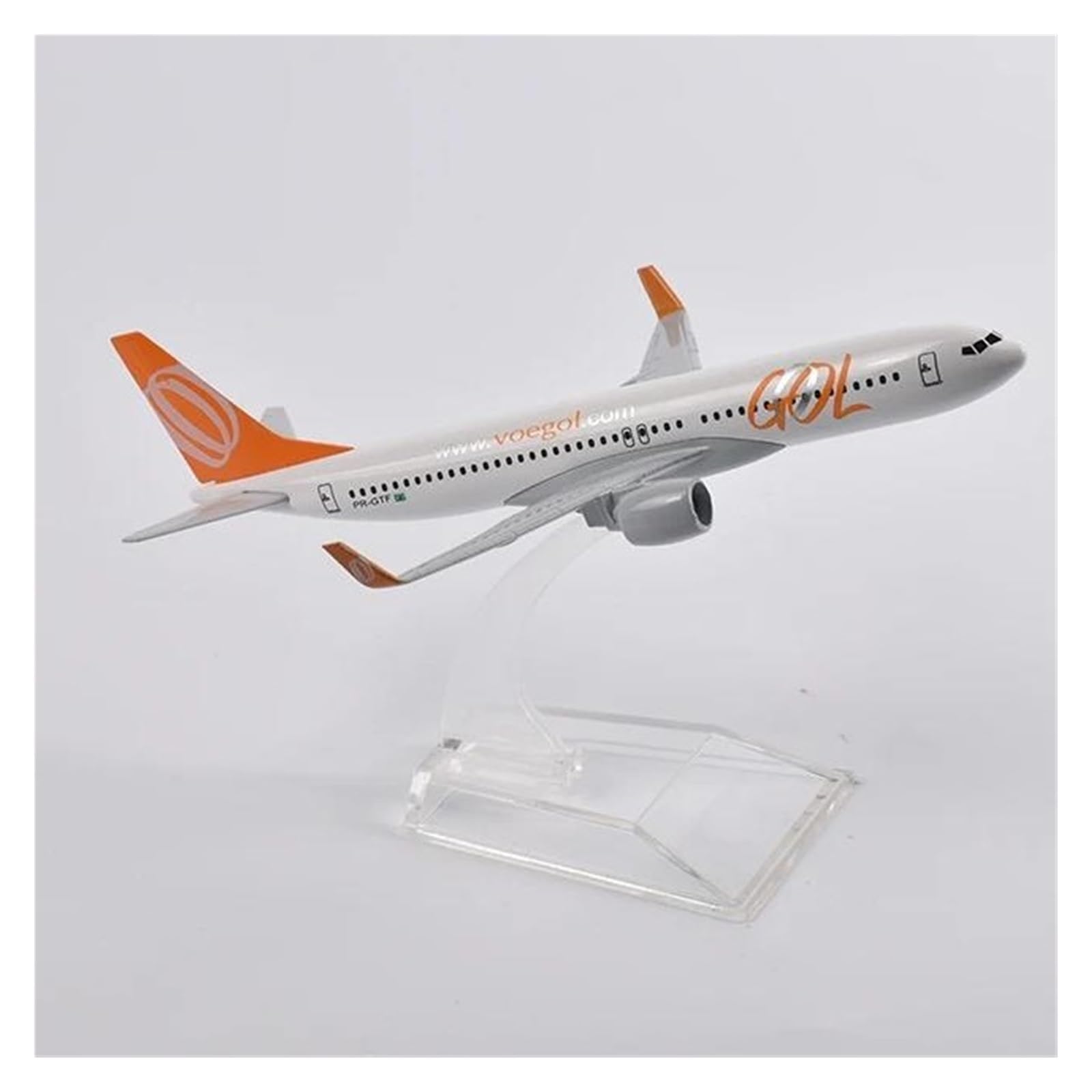 Avión a Escala de 16cm, 1/400 para Brasil Air Boeing 737-800, Modelo de avión de Las vías aéreas, Modelo de avión de Metal Fundido a presión, Adecuado para exhibición