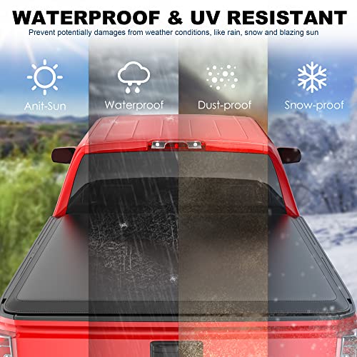 Mostplus Roll-Up Soft Vinyl Truck Bed Tonneau Cover Compatible With 2015-2022 Chevrolet Colorado /Gmc Canyon 5'2" Ft Bed 61 Inch Fleetside #TOP4