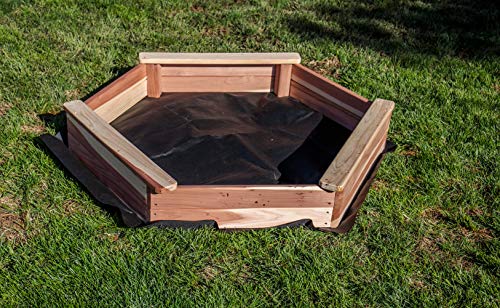 Jack & June Hexagonal Redwood Sand Box Playset - Thumbnail 7